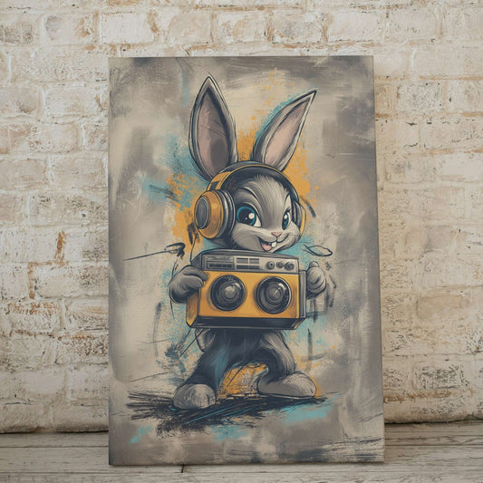 Boombox Bunny - Street Art