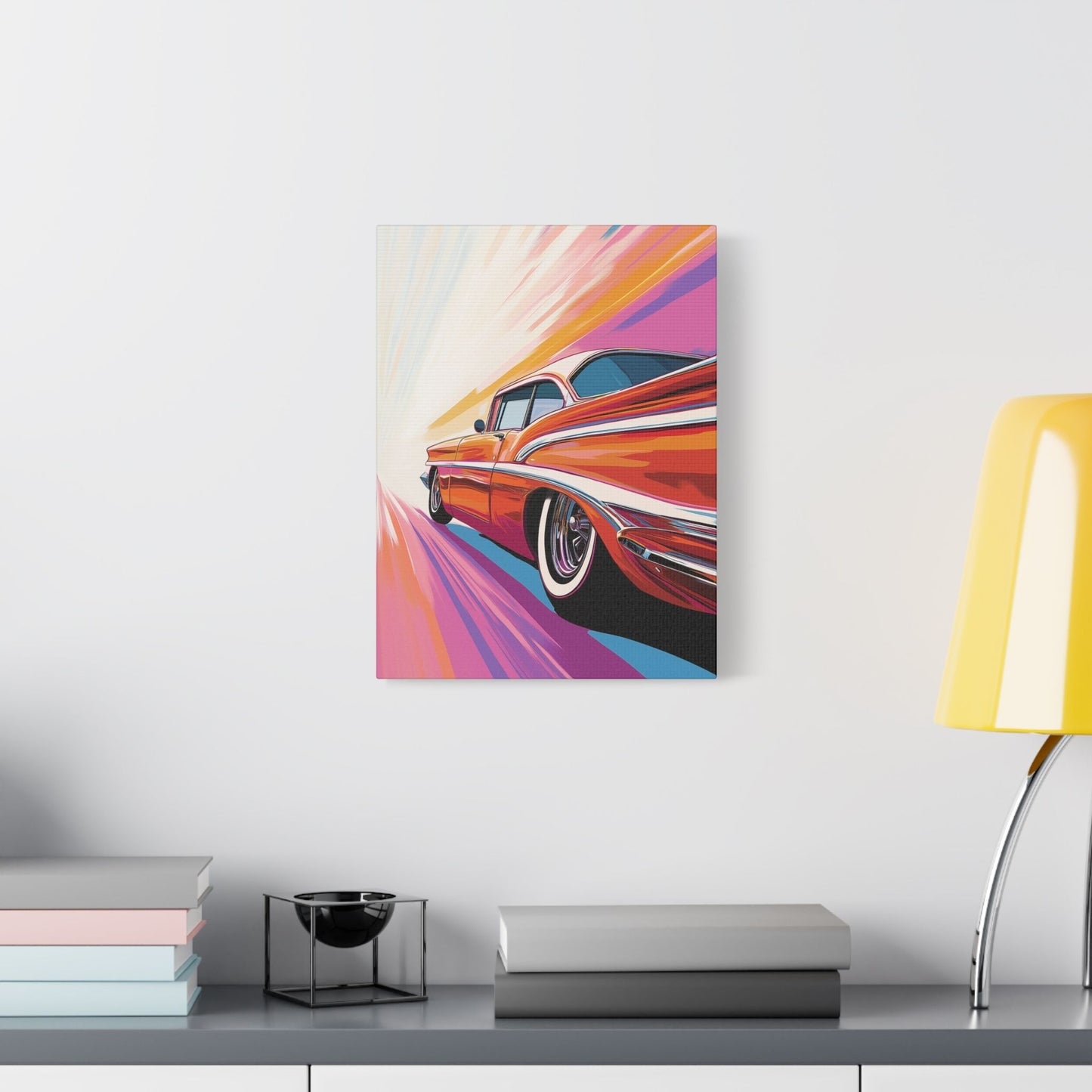 Classic Red Car - Pop Art