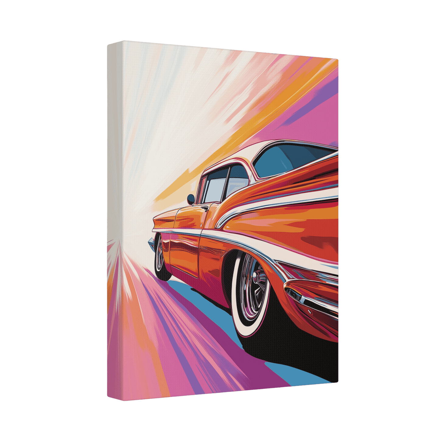 Classic Red Car - Pop Art