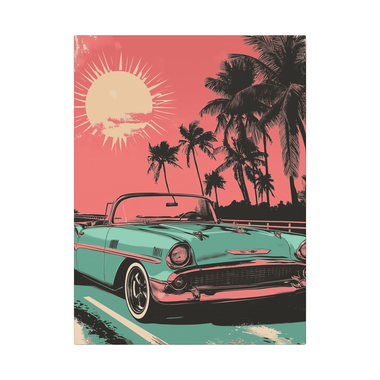 Convertible Cruise - Pop Art Holiday Vibes