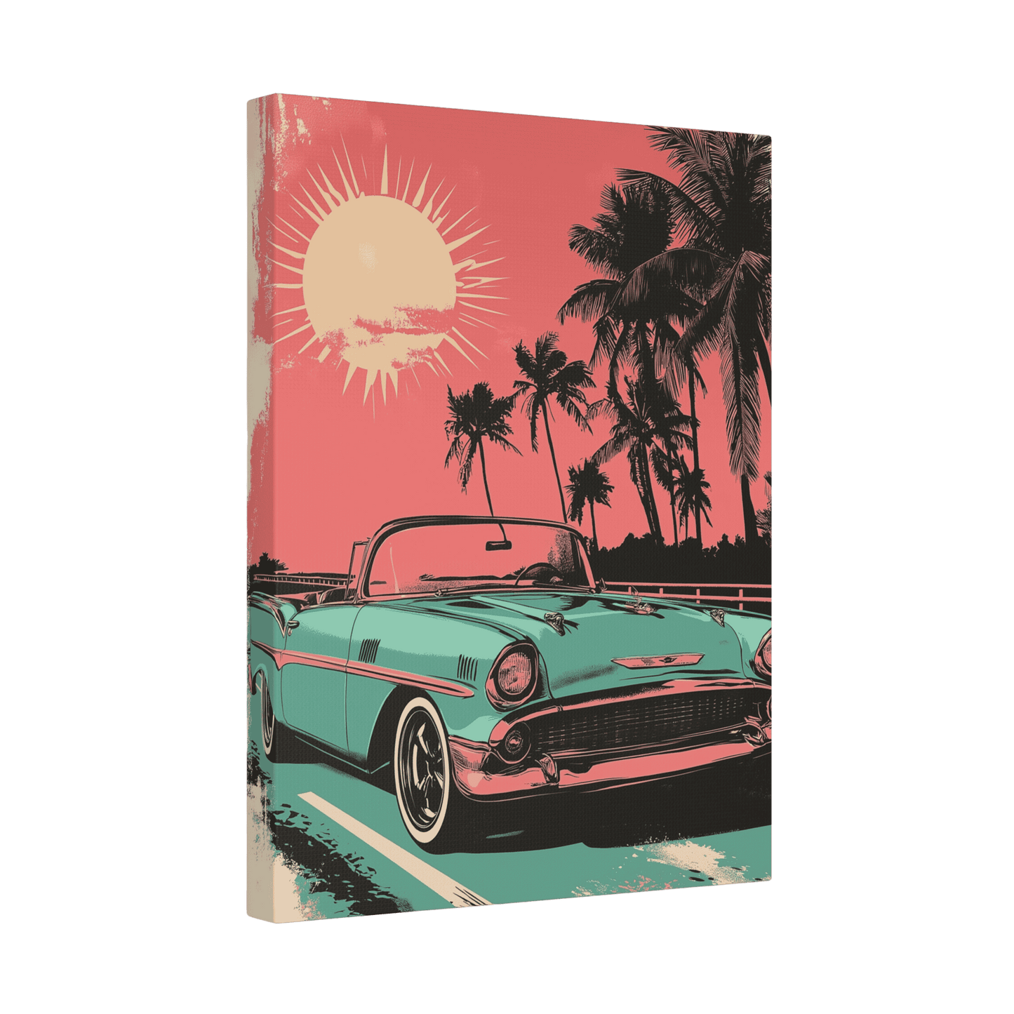 Convertible Cruise - Pop Art Holiday Vibes