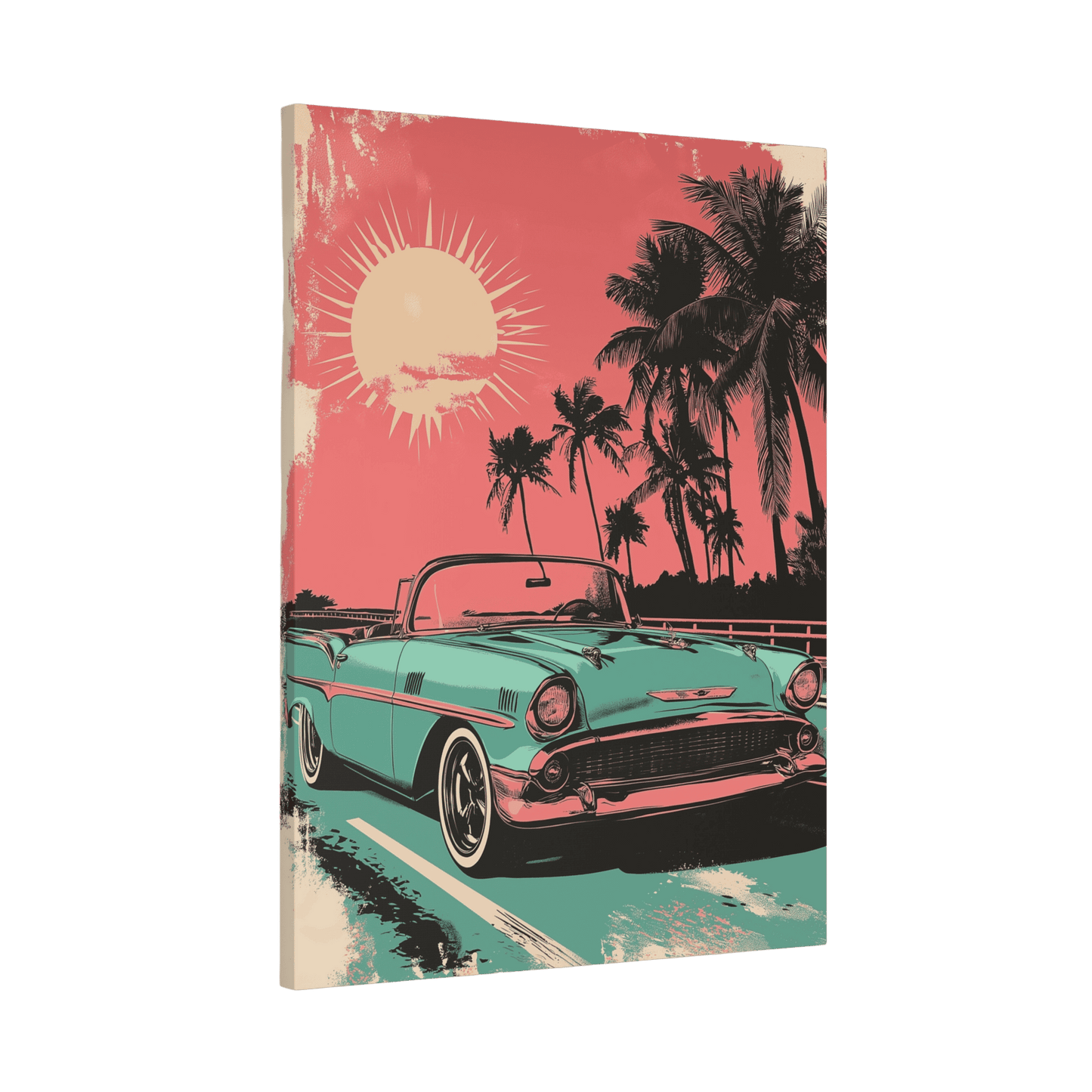Convertible Cruise - Pop Art Holiday Vibes