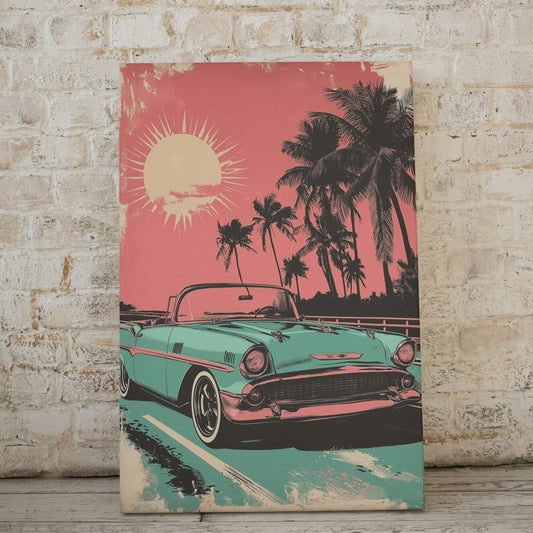 Convertible Cruise - Pop Art Holiday Vibes