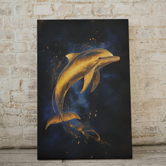 Golden Dolphin - Animal Art