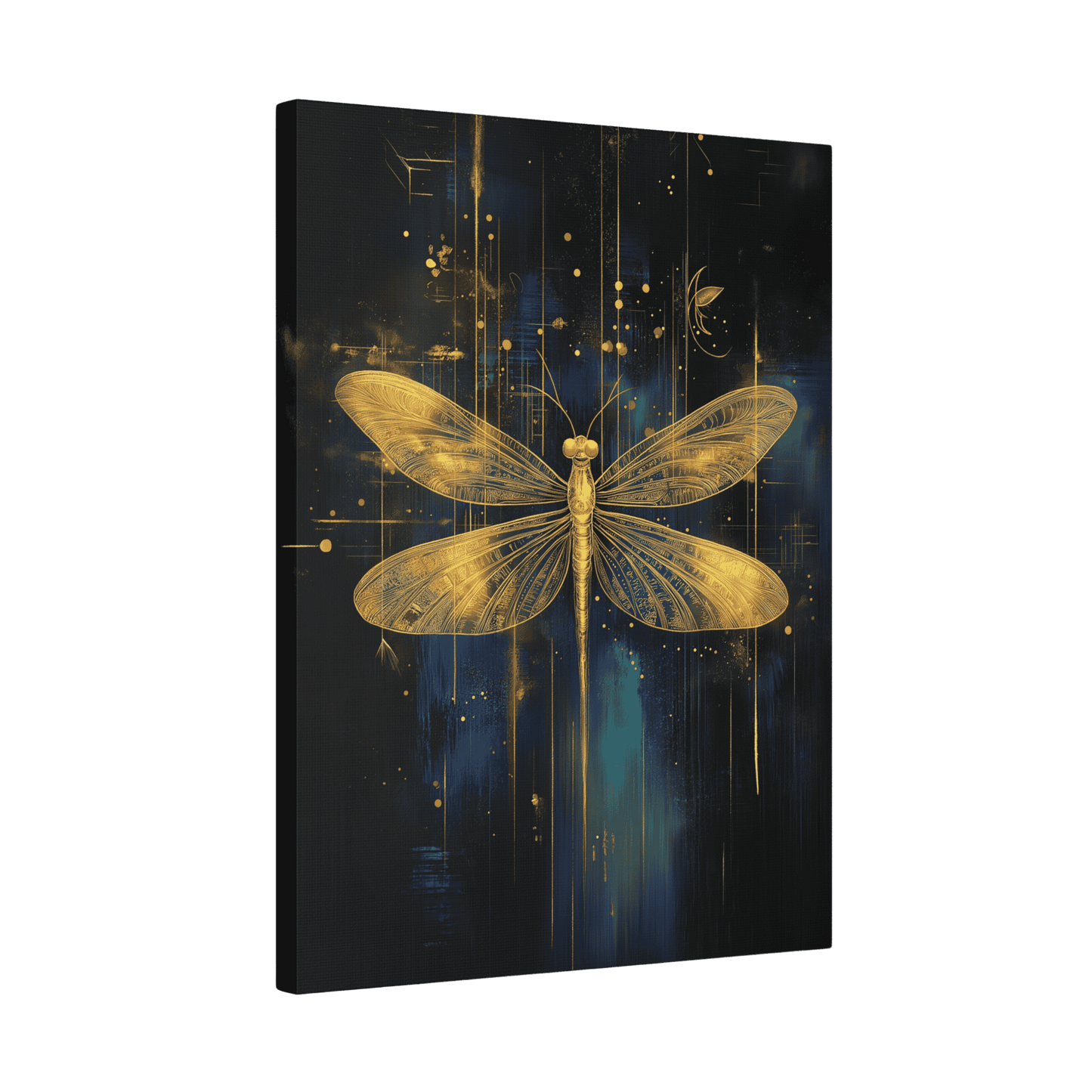 Golden Dragonfly - Animal Art