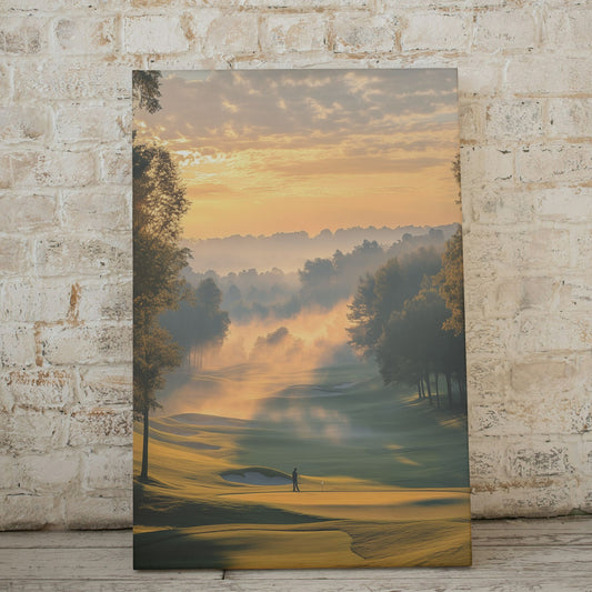 Misty Morning Putt - Golf