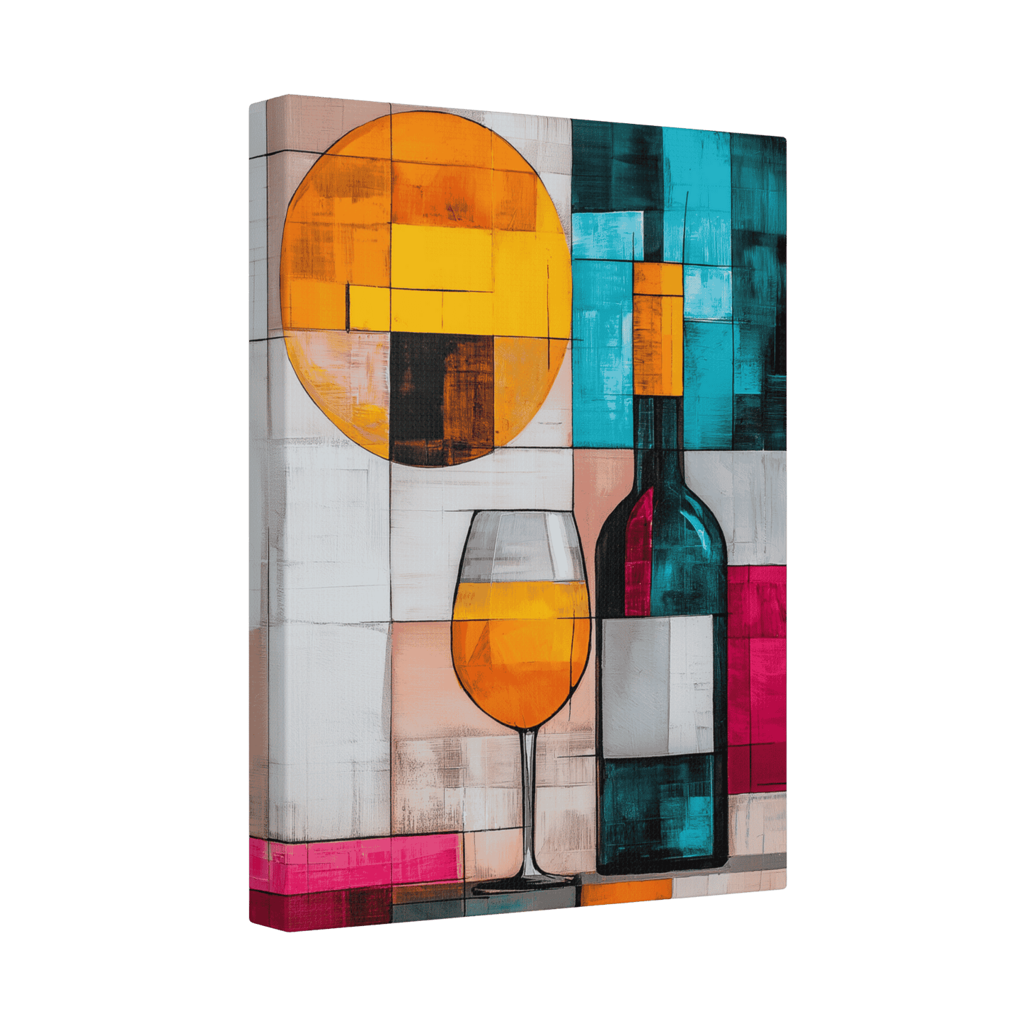 Italian Vibes - Colorful Wine Print