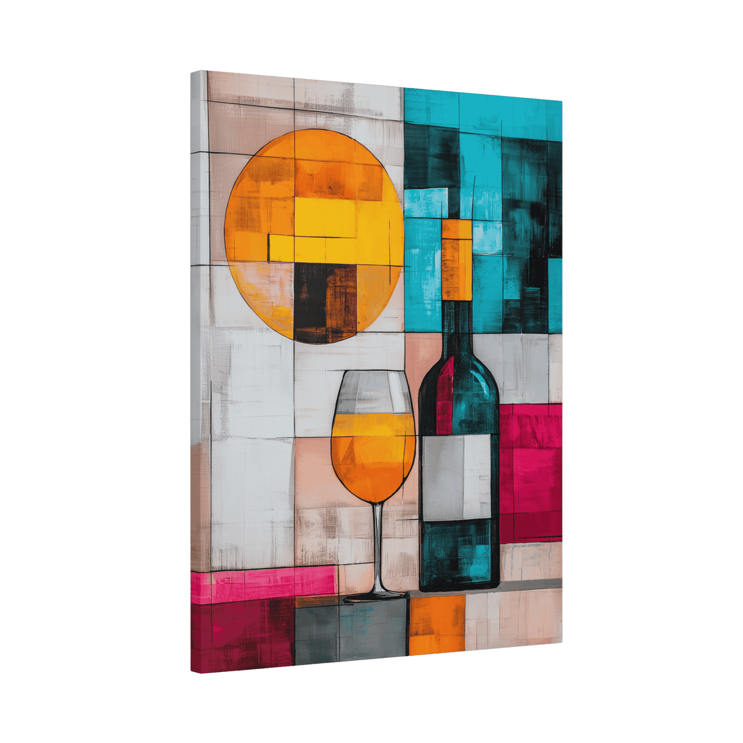 Italian Vibes - Colorful Wine Print