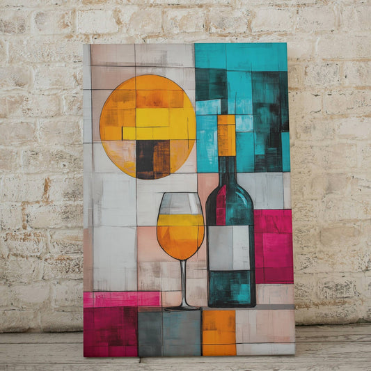 Italian Vibes - Colorful Wine Print