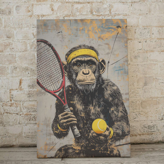 Tennis Monkey - Street Art