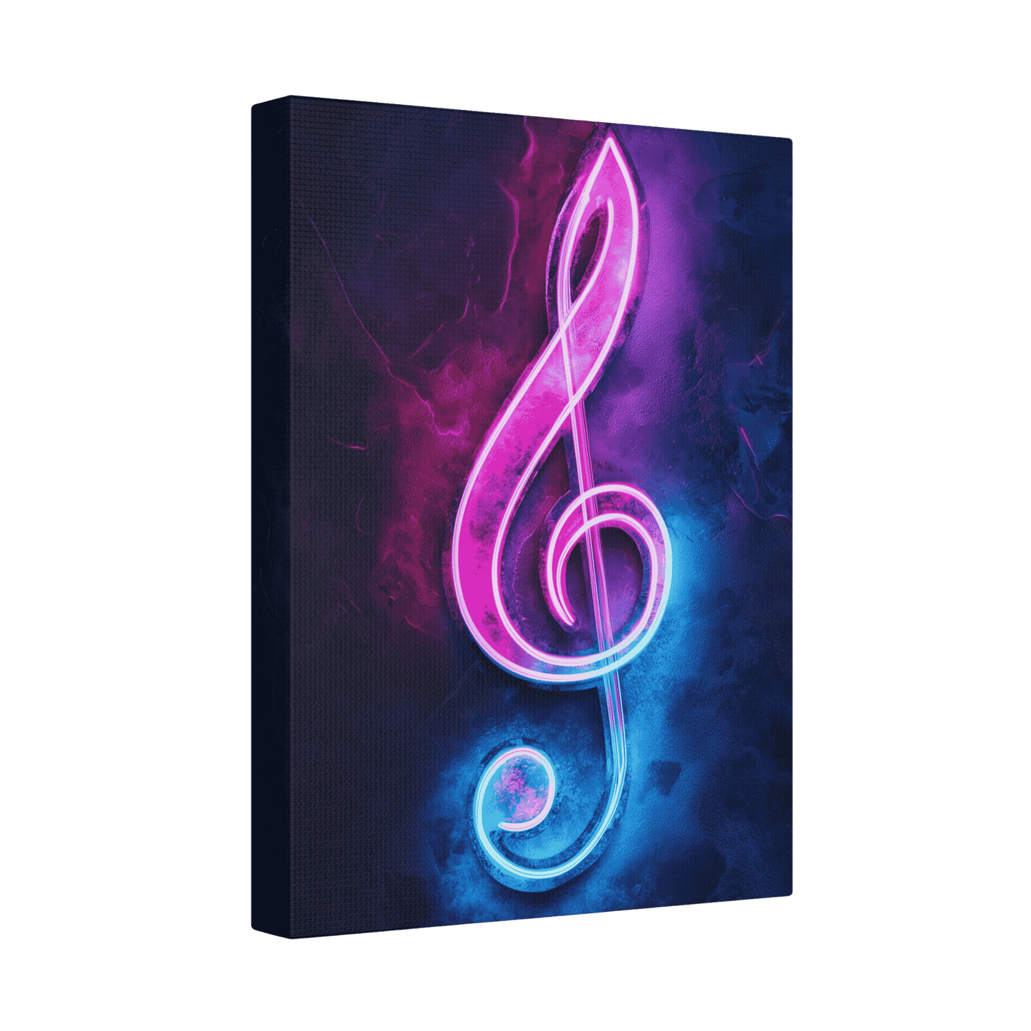 Neon Music Treble Clef - Street Art