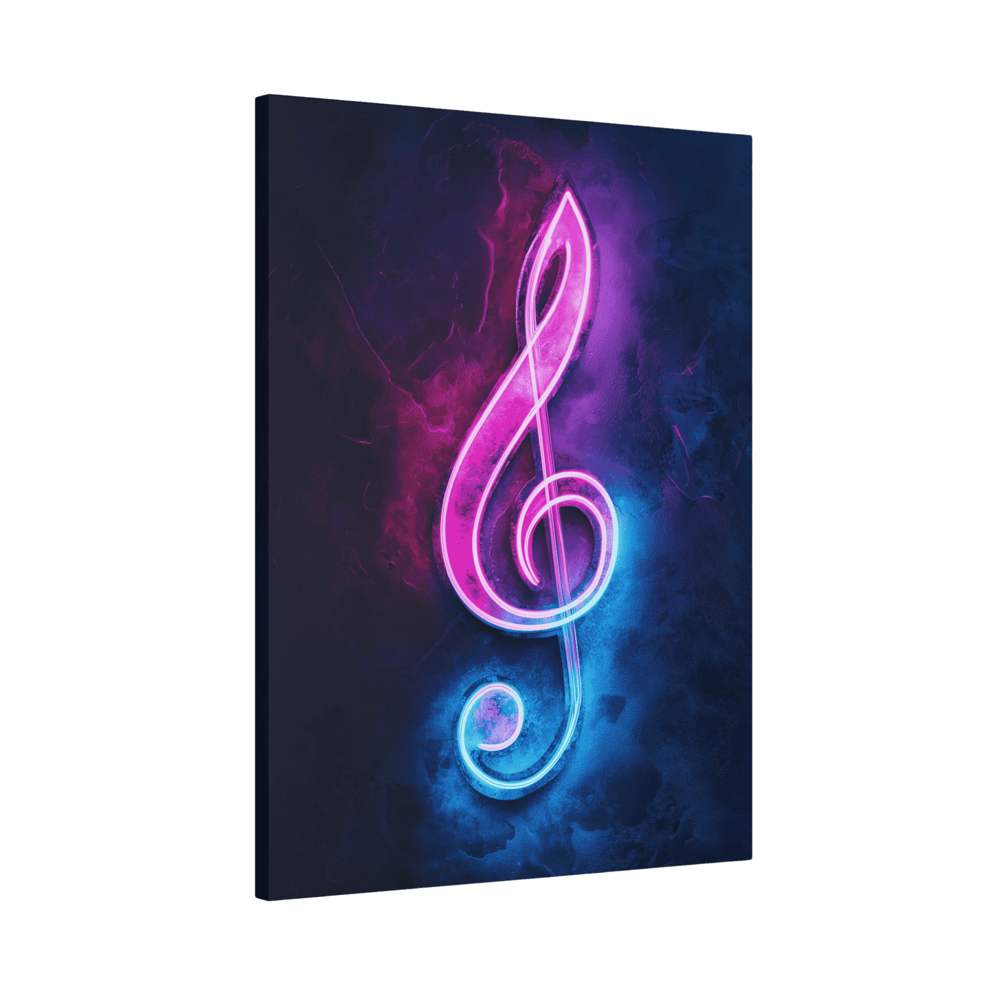 Neon Music Treble Clef - Street Art