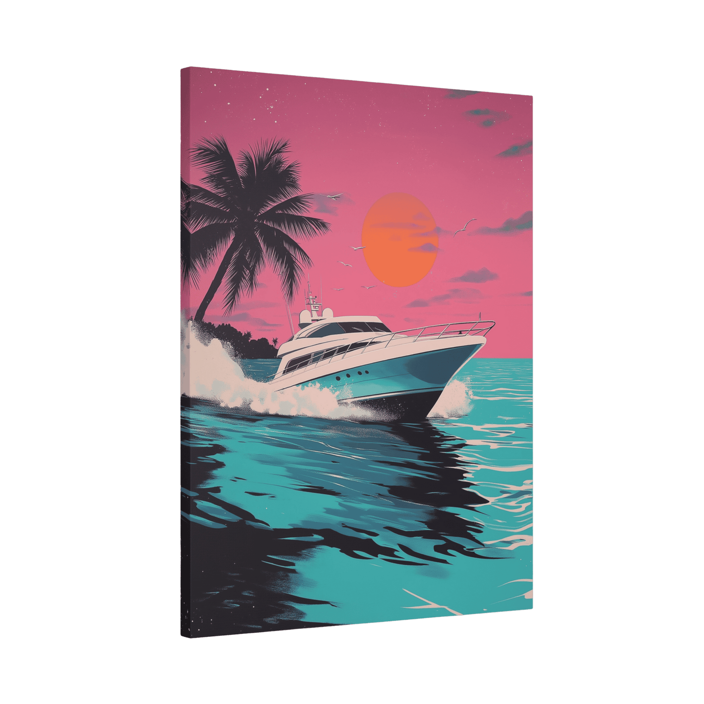 Sunset Yacht - Pop Art Holiday Vibes