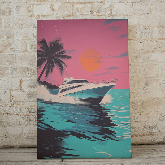 Sunset Yacht - Pop Art Holiday Vibes
