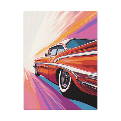 Classic Red Car - Pop Art