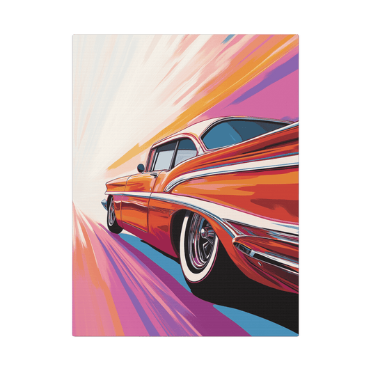 Classic Red Car - Pop Art