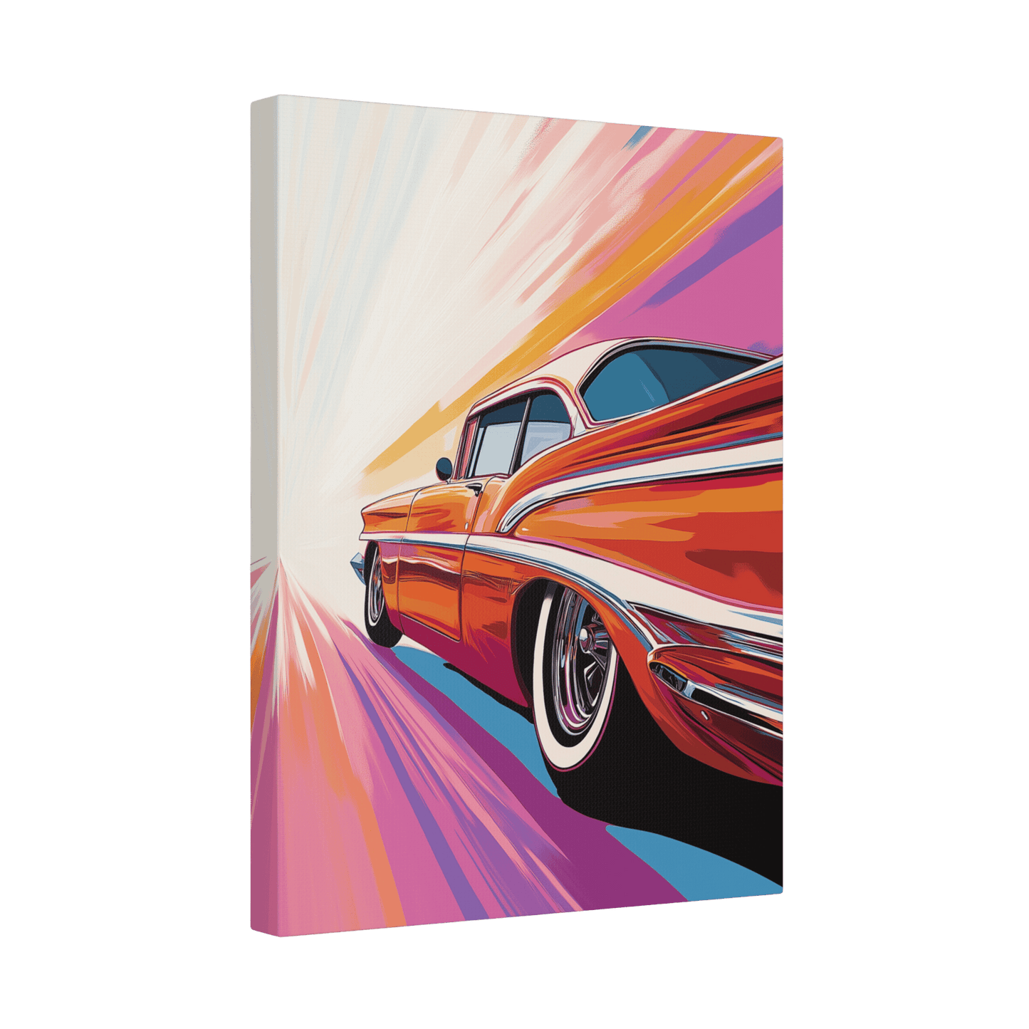 Classic Red Car - Pop Art
