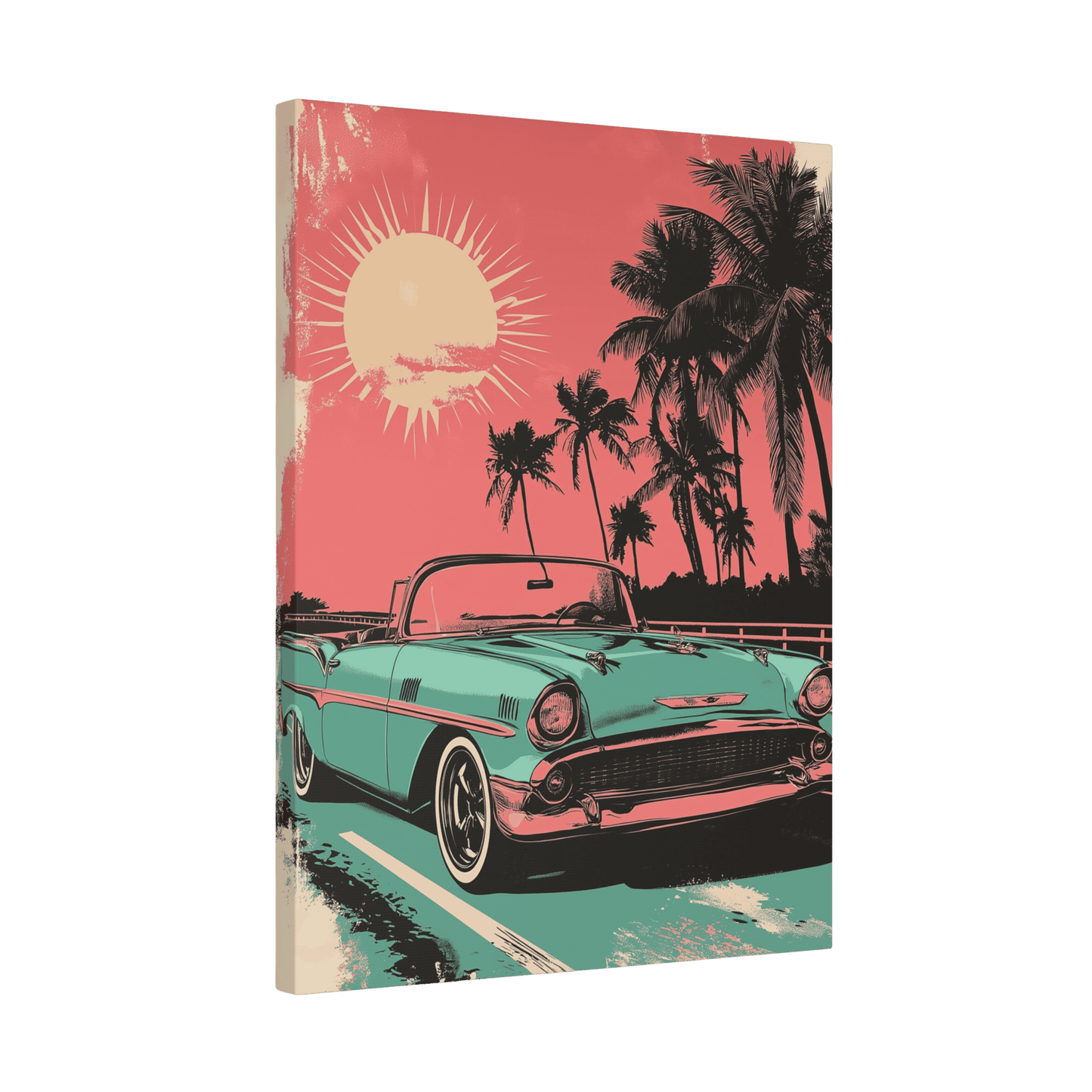 Convertible Cruise - Pop Art Holiday Vibes