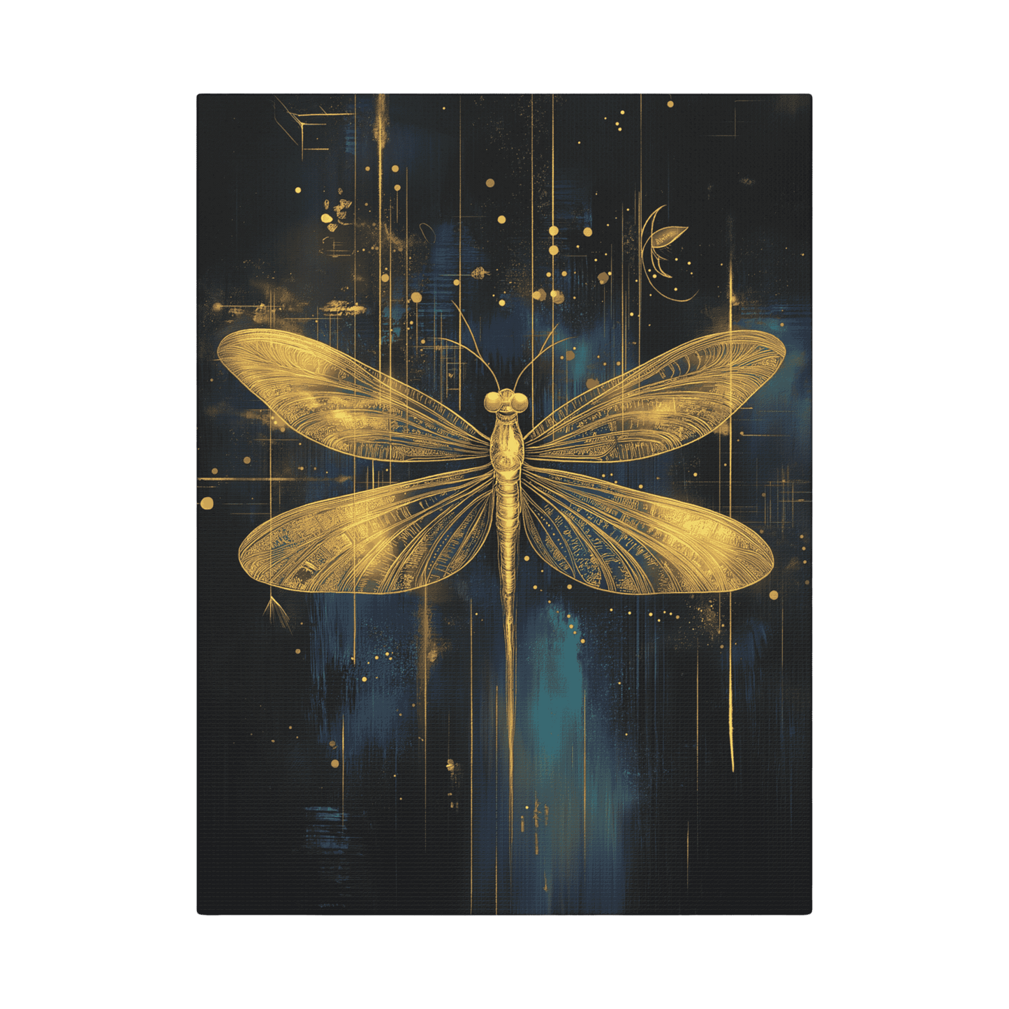 Golden Dragonfly - Animal Art