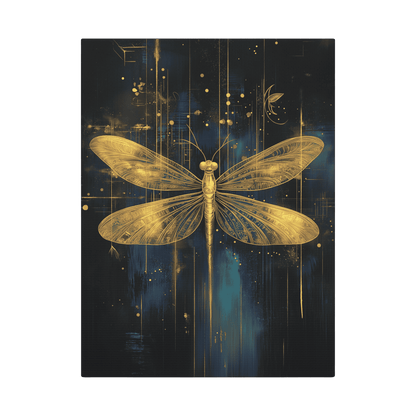 Golden Dragonfly - Animal Art