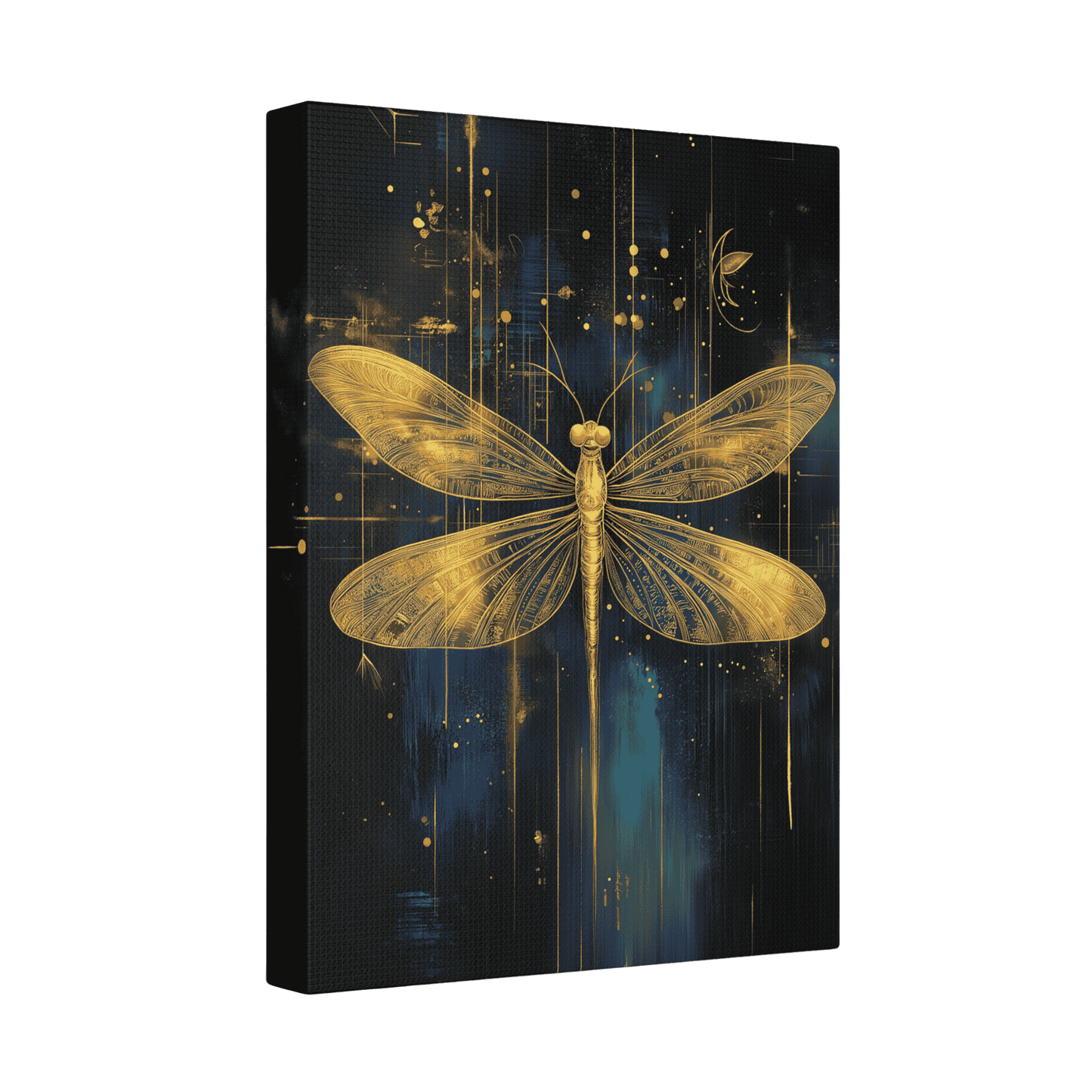 Golden Dragonfly - Animal Art