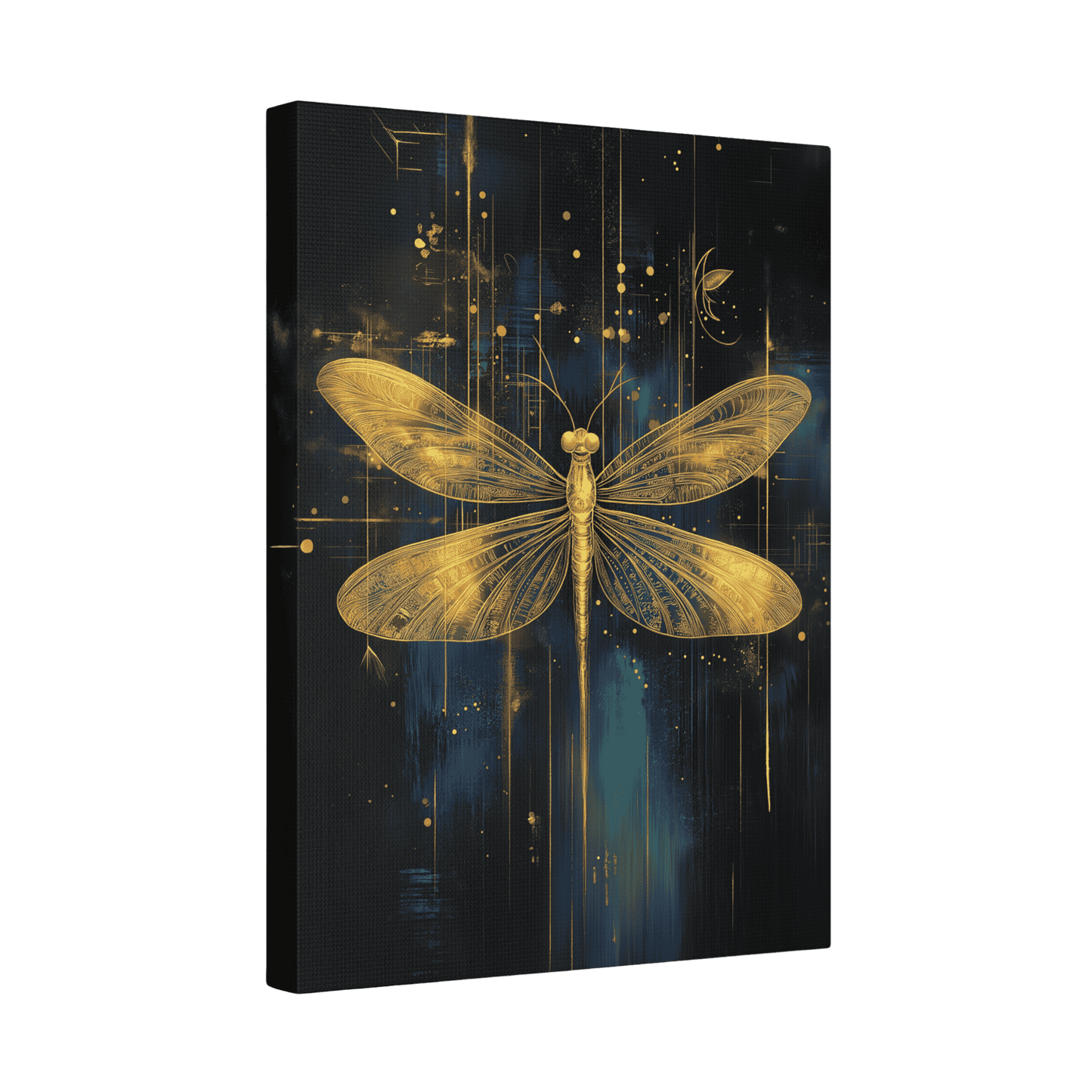 Golden Dragonfly - Animal Art
