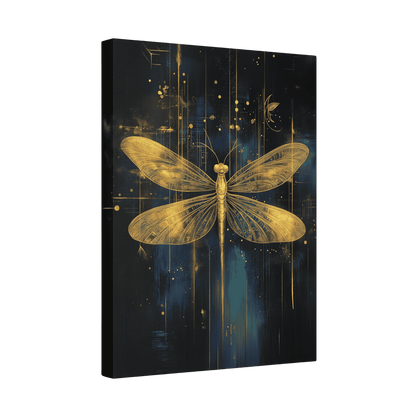Golden Dragonfly - Animal Art