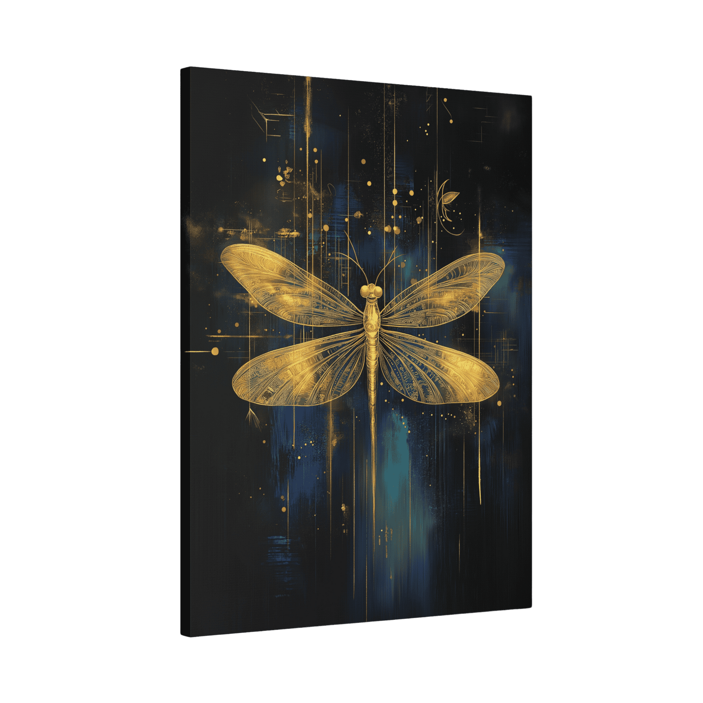 Golden Dragonfly - Animal Art