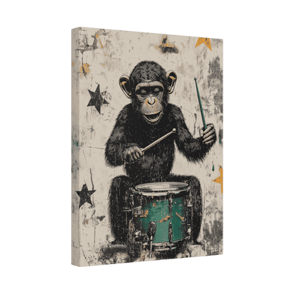 Monkey Drummer - Street Art