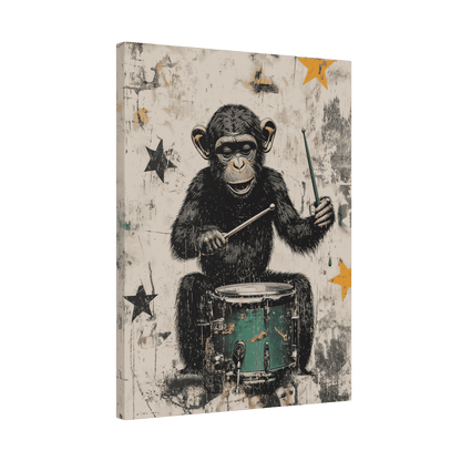 Monkey Drummer - Street Art