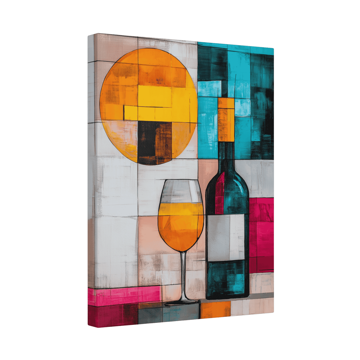 Italian Vibes - Colorful Wine Print