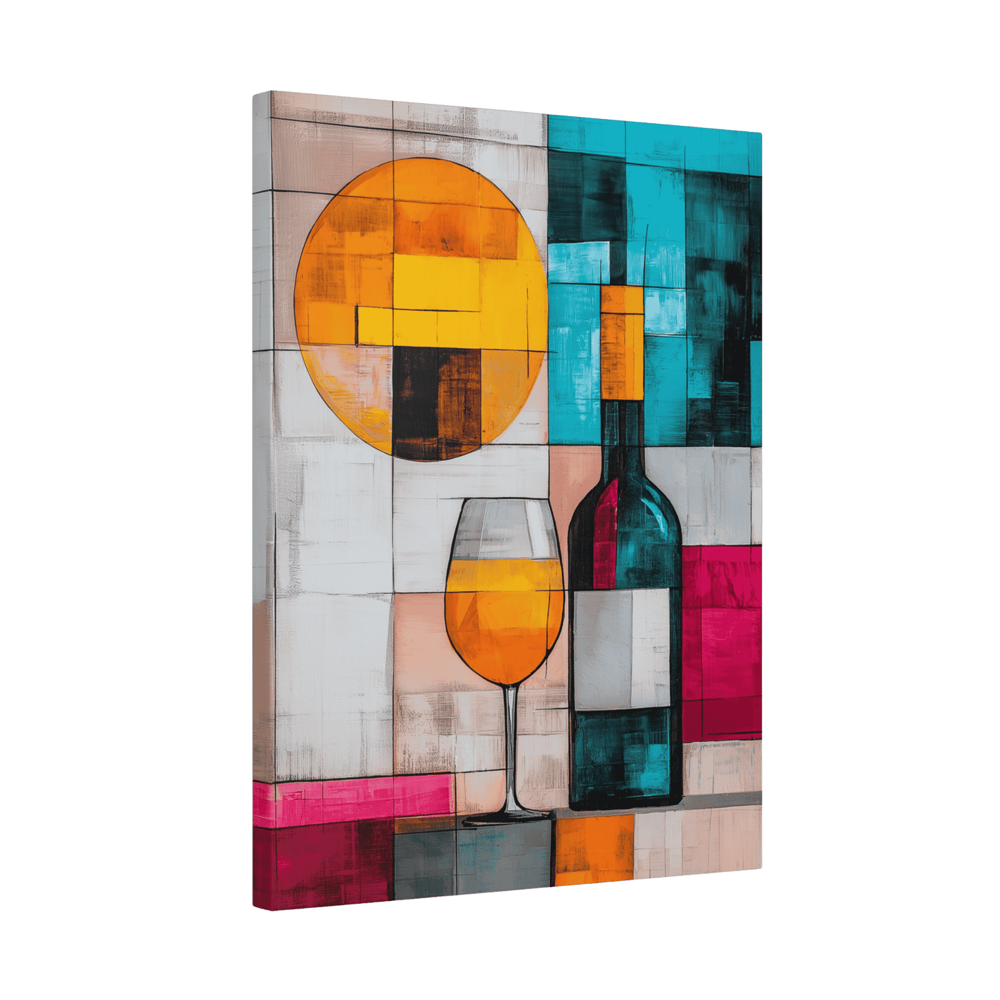 Italian Vibes - Colorful Wine Print