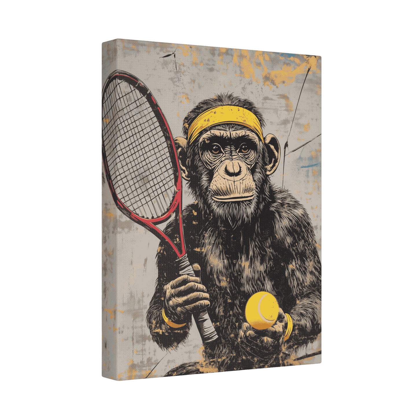 Tennis Monkey - Street Art