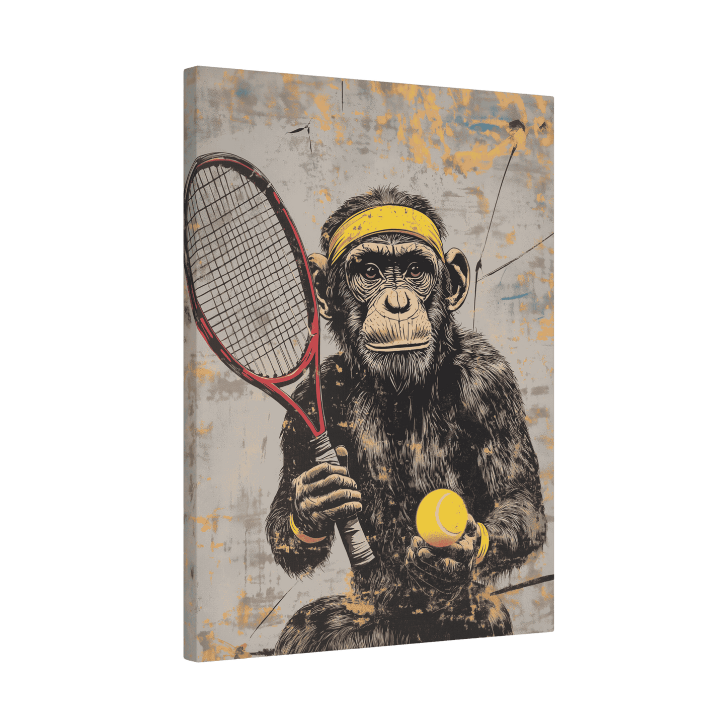 Tennis Monkey - Street Art