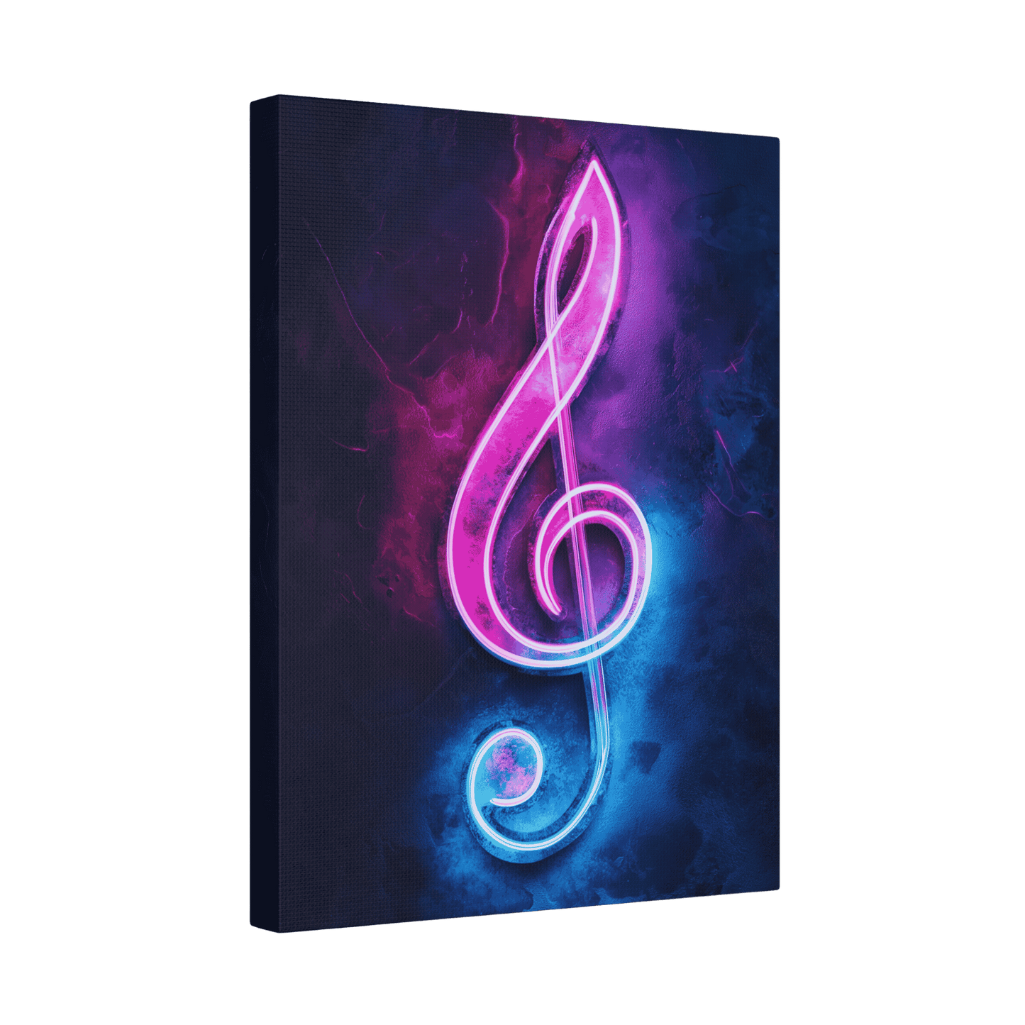 Neon Music Treble Clef - Street Art