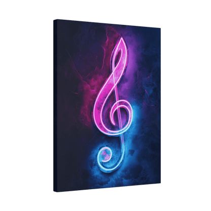 Neon Music Treble Clef - Street Art