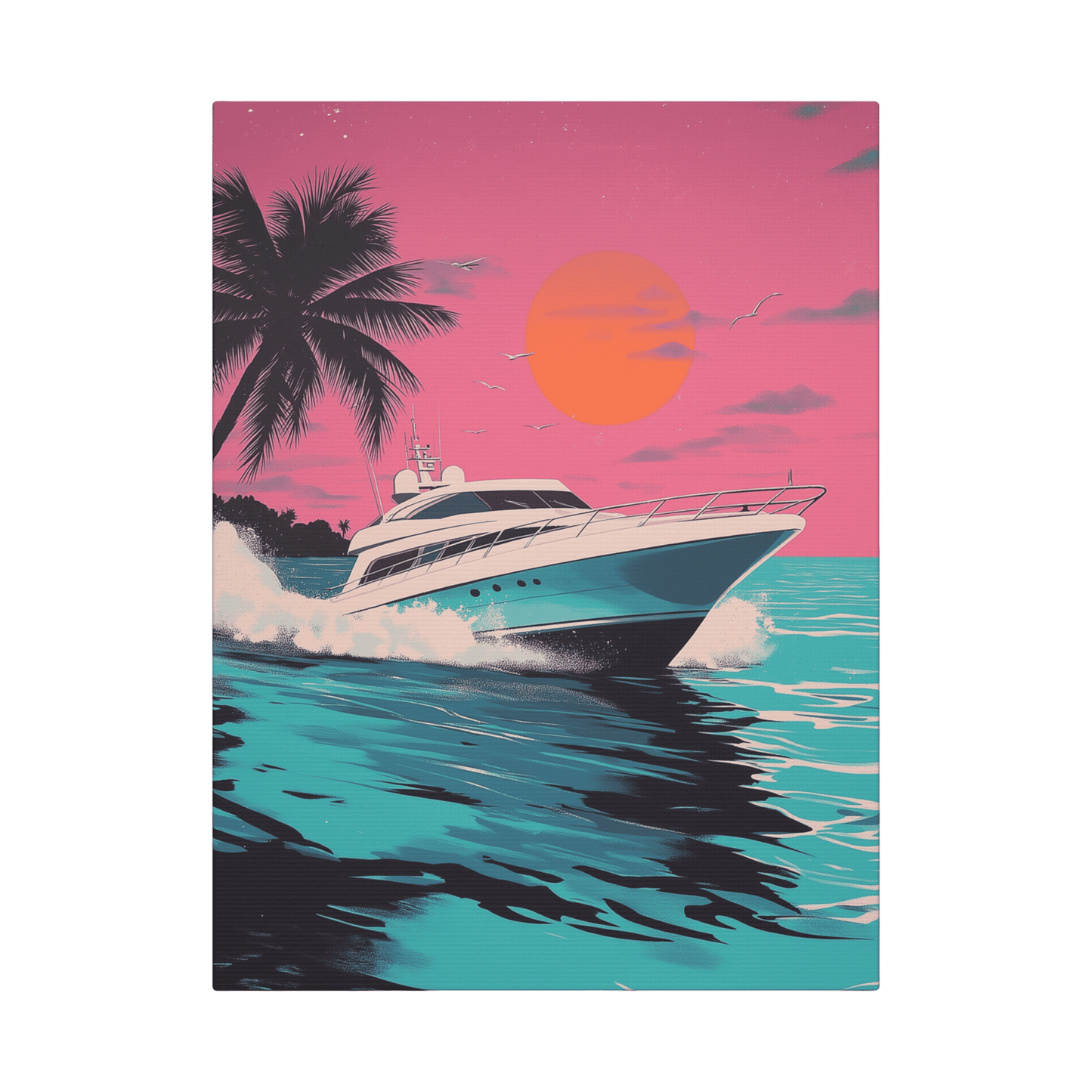 Sunset Yacht - Pop Art Holiday Vibes