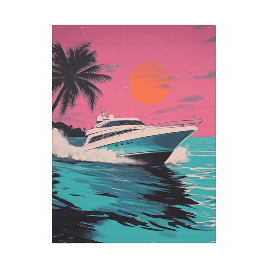 Sunset Yacht - Pop Art Holiday Vibes