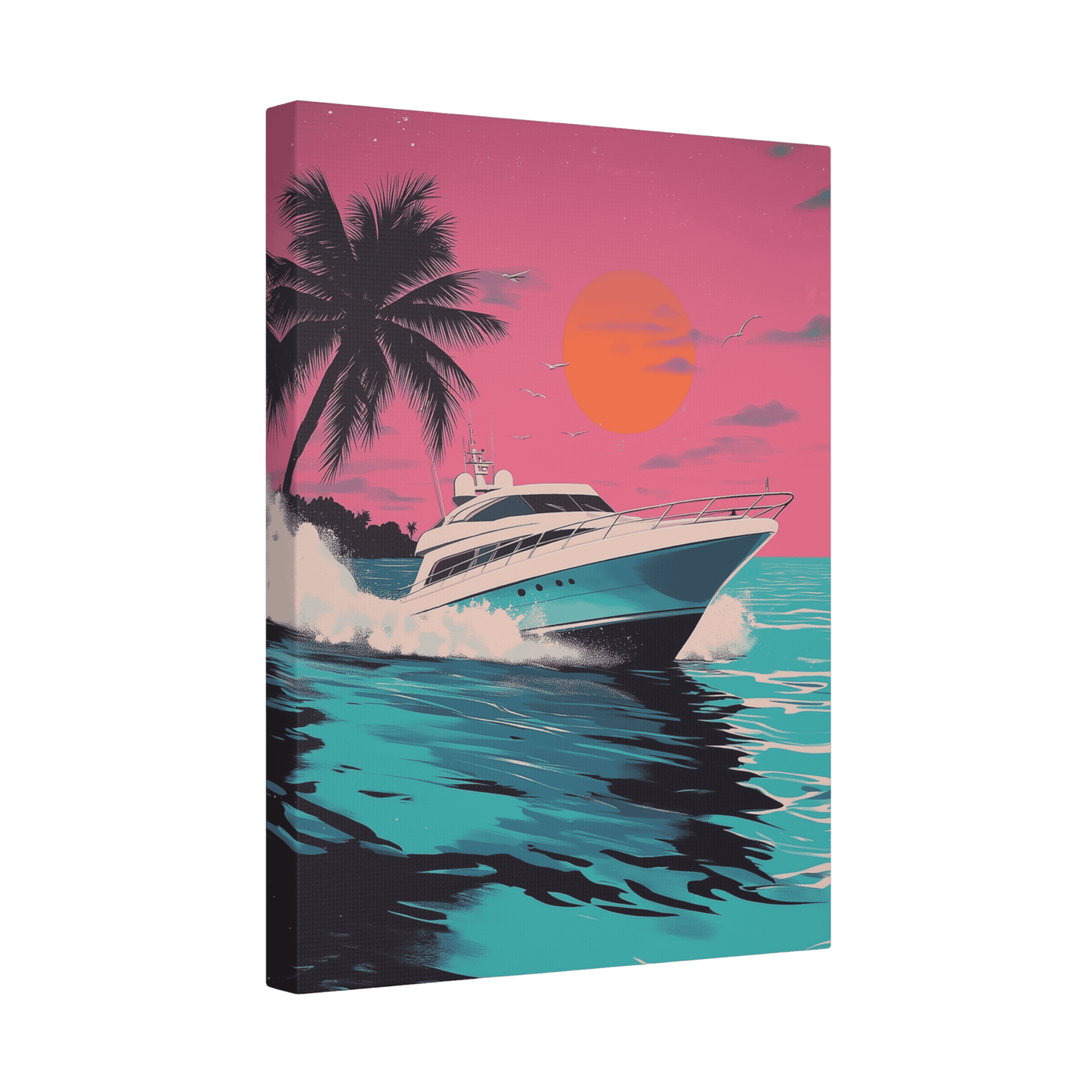 Sunset Yacht - Pop Art Holiday Vibes