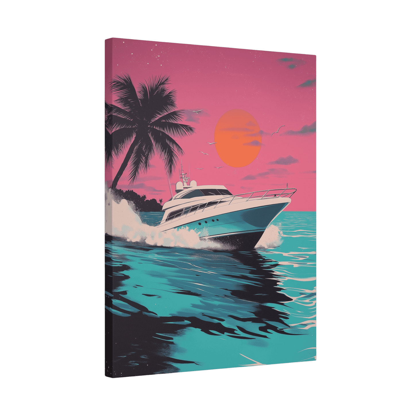 Sunset Yacht - Pop Art Holiday Vibes
