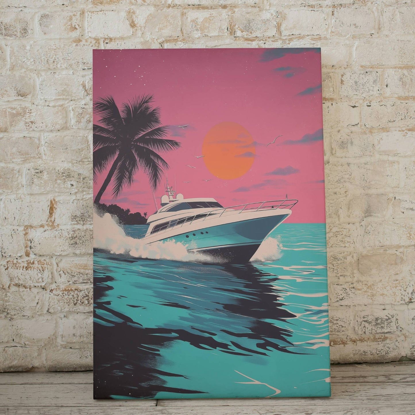 Sunset Yacht - Pop Art Holiday Vibes